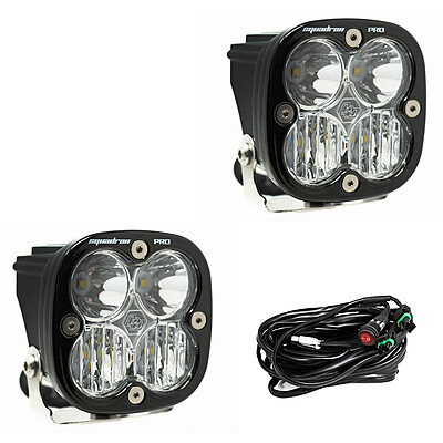 Baja Designs Squadron Pro Black LED Auxiliary Light Pod Pair - Universal Baja Designs Squadron Pro Black LED Auxiliary Light Pod Pair - Universal