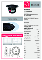 DS-52G060 5..25" MID BASS 8 Ohms Double magnet Hifi Driver ( 2 pcs ) DS-52G060 5..25" MID BASS 8 Ohms Double magnet Hifi Driver ( 2 pcs )