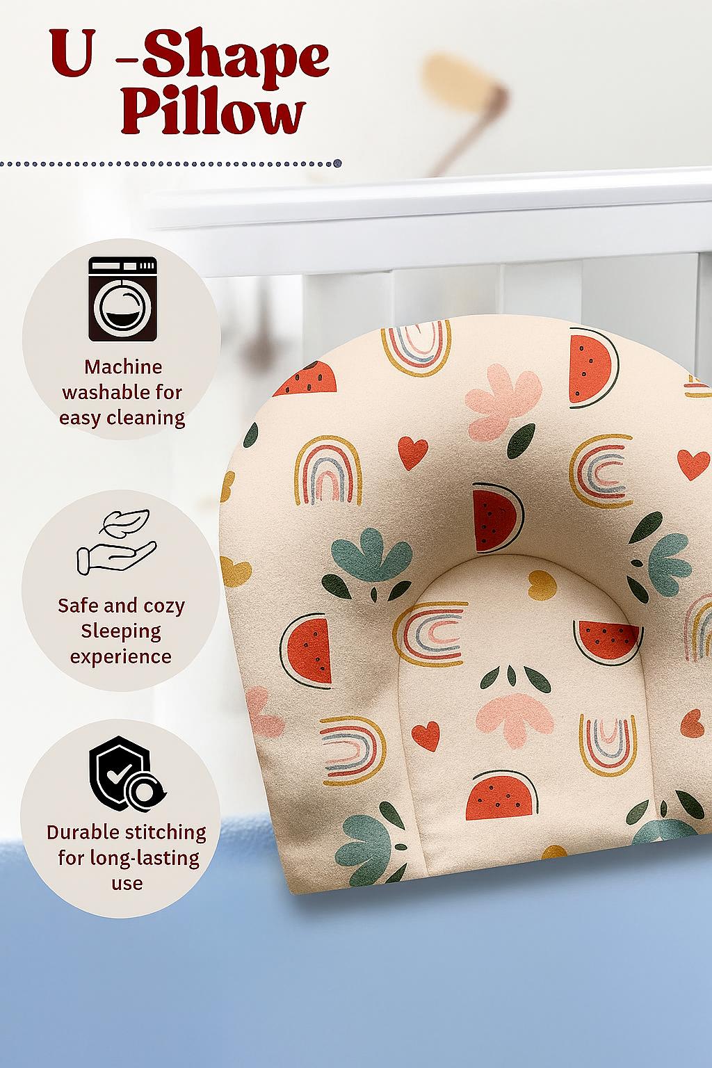 Infant Baby Pillow – Organic and Soft (Peach) Infant Baby Pillow – Organic and Soft (Peach)