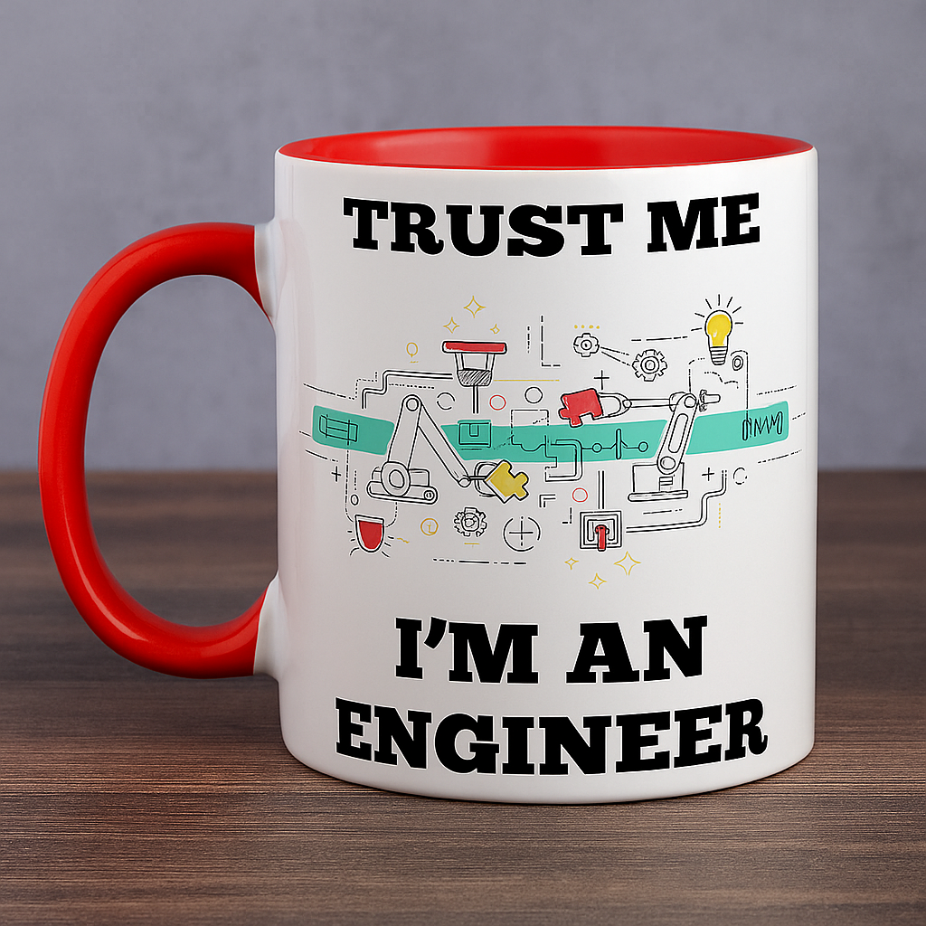 Trust Me I am an Engineer Ceramic Coffee Mug - Best Gift for Engineers - Color Multicolor