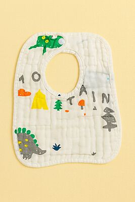 Crinkled Muslin Baby Bibs – Pack of 3 | Assorted Designs