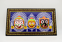 EELIKA Decorative Lord Jagannath Idol in Wooden Frame, 34 x 19 cm