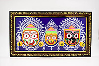 EELIKA Decorative Lord Jagannath Idol in Wooden Frame, 34 x 19 cm