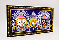 EELIKA Decorative Lord Jagannath Idol in Wooden Frame, 34 x 19 cm