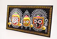 EELIKA Decorative Lord Jagannath Idol in Wooden Frame, 34 x 19 cm