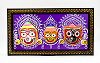 EELIKA Decorative Lord Jagannath Idol in Wooden Frame, 34 x 19 cm