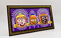 EELIKA Decorative Lord Jagannath Idol in Wooden Frame, 34 x 19 cm