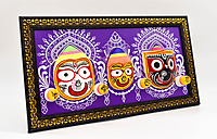 EELIKA Decorative Lord Jagannath Idol in Wooden Frame, 34 x 19 cm