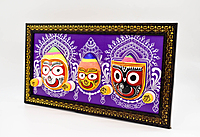 EELIKA Decorative Lord Jagannath Idol in Wooden Frame, 34 x 19 cm