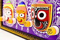 EELIKA Decorative Lord Jagannath Idol in Wooden Frame, 34 x 19 cm