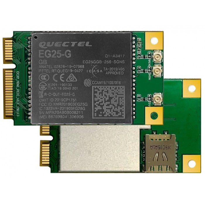 QUECTEL EG25-GGB-MINIPCIE-S With
antenna and RF cable QUECTEL EG25-GGB-MINIPCIE-S With
antenna and RF cable