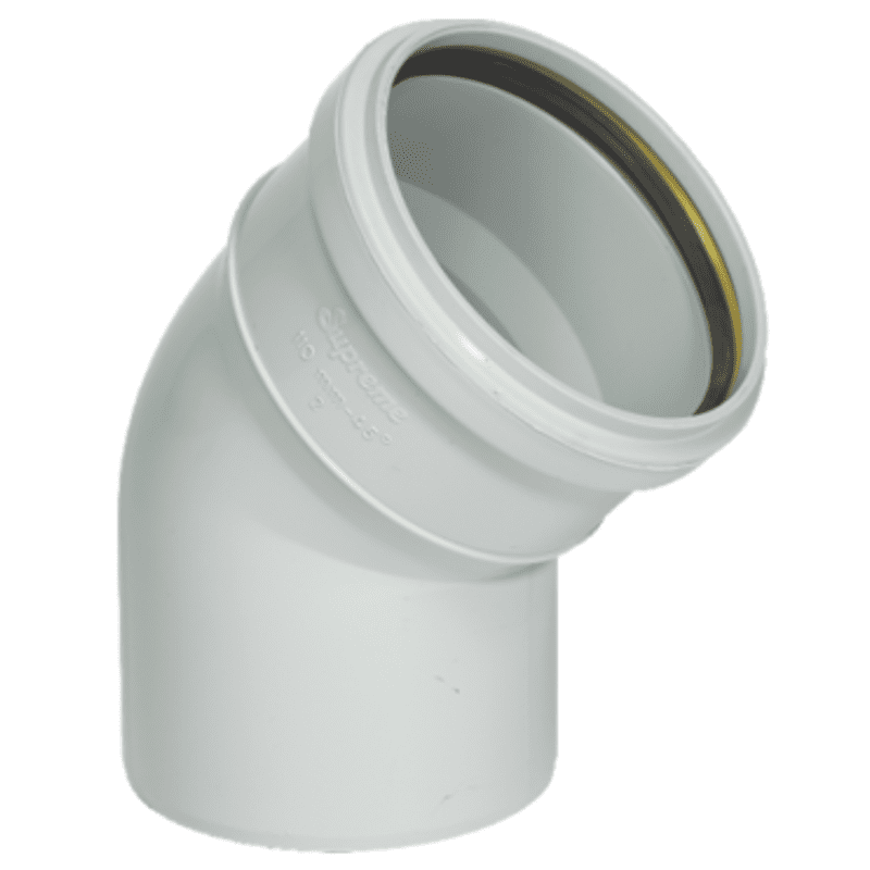 Bend 45 Degree Pasted, 90 mm, 3"(Inch), Supreme S.W.R Pipes & Fittings 