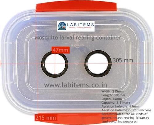 Insect Rearing Container 1.5 Lit with Aeration Hole Insect Rearing Container 1.5 Lit with Aeration Hole
