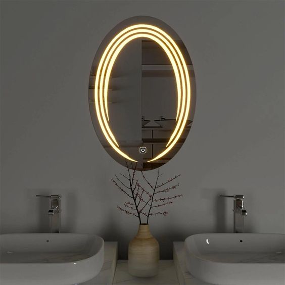 Oval LED Touch Sensor Mirror 010