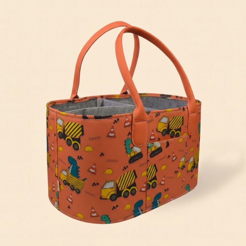 Diaper Caddy - Oval - Dino