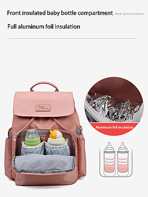 Large Capacity Mommy Bag Large Diaper Bag Baby Diaper Backpack with Insulated Pockets