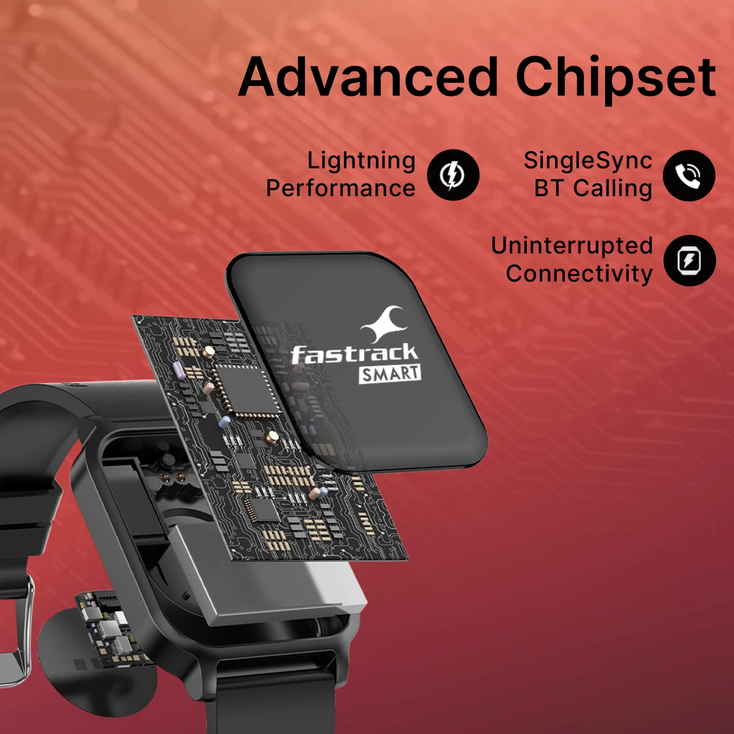Fastrack Revoltt 1 83 Display BT Calling Fastcharge smart watch