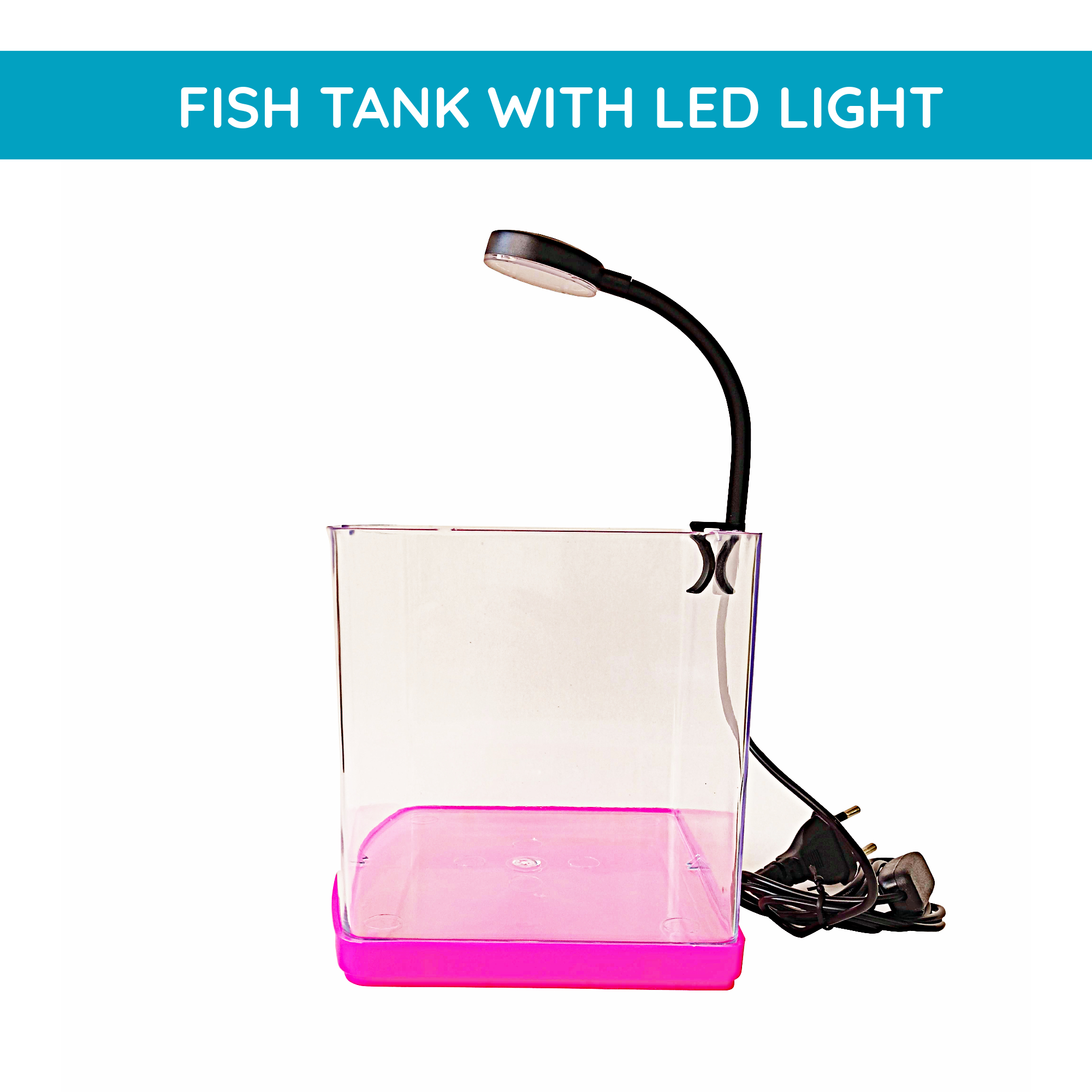 FlyExtreme Fish Tank With LED Light For Betta, Guppy, Gold Fish & Other Small Fish Variety FlyExtreme Fish Tank With LED Light For Betta, Guppy, Gold Fish & Other Small Fish Variety
