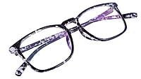 Soigné Unisex Square Large Spectacle Frame. Transparent& Black Soigné Unisex Square Large Spectacle Frame. Transparent& Black