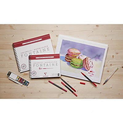 CLAIREFONTAINE FONTAINE 100% COTTON COLD PRESSED WATERCOLOR PAPER CLAIREFONTAINE FONTAINE 100% COTTON COLD PRESSED WATERCOLOR PAPER