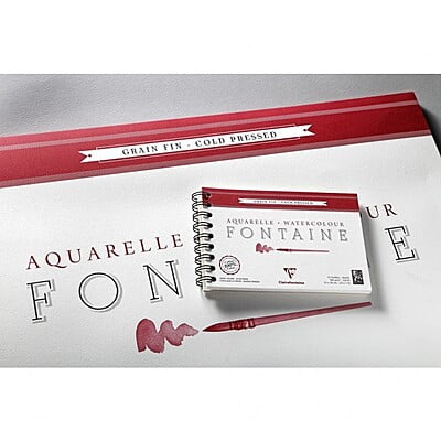 CLAIREFONTAINE FONTAINE 100% COTTON COLD PRESSED WATERCOLOR PAPER CLAIREFONTAINE FONTAINE 100% COTTON COLD PRESSED WATERCOLOR PAPER