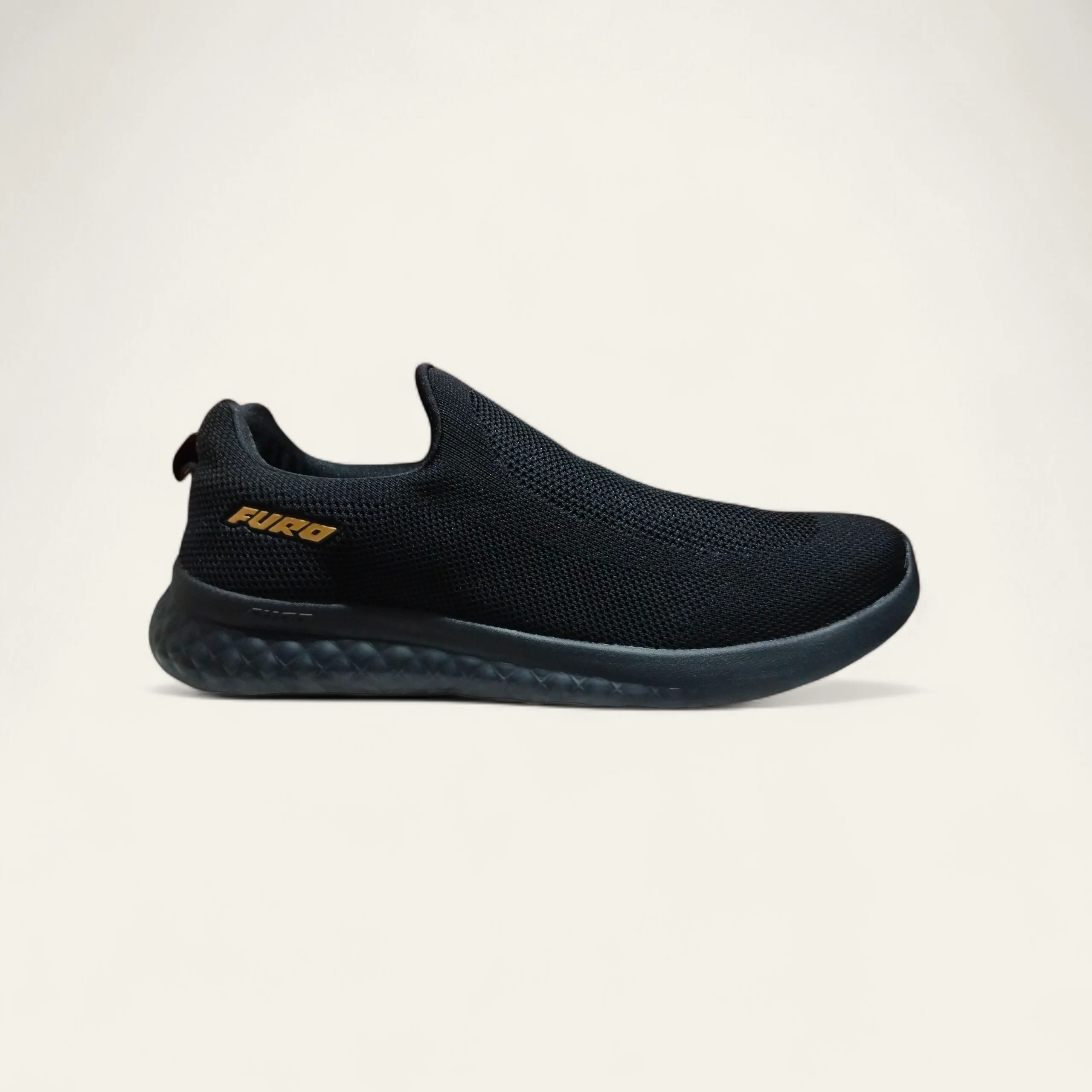 Furo Care W3071 Black - Men's Plus Size Laceless Shoes