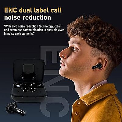 Gen Pods Digital Touch Screen Earbuds, Bluetooth 5.4, Active Noise Cancellation, Dedicated Gaming Modes, Black Gen Pods Digital Touch Screen Earbuds, Bluetooth 5.4, Active Noise Cancellation, Dedicated Gaming Modes, Black