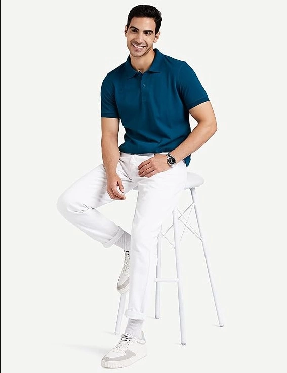 Symbol Men's Cotton Rich Solid Polo Tshirt | Collar Tshirts | Half Sleeves | Plain-Regular Fit