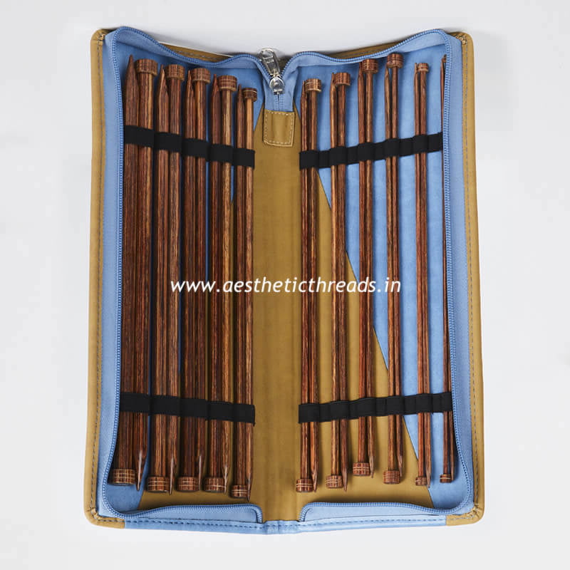 Ginger single pointed knitting needles set Ginger single pointed knitting needles set
