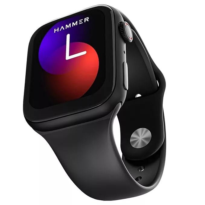 Hammer Ace 3.0 Bluetooth Calling Smart Watch with Largest 1.85" IPS Display, Dual Mode, Spo2, Heart Rate, Strong Metallic Body & Skin Friendly Strap