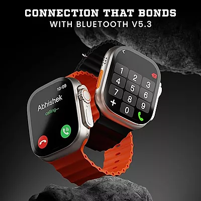 HAMMER Ultra Classic 2.01" Always on Display, Bluetooth Calling Smart Watch, Wireless Charging, 1 Extra Strap, Raise to Wake, in-Built Games HAMMER Ultra Classic 2.01" Always on Display, Bluetooth Calling Smart Watch, Wireless Charging, 1 Extra Strap, Raise to Wake, in-Built Games