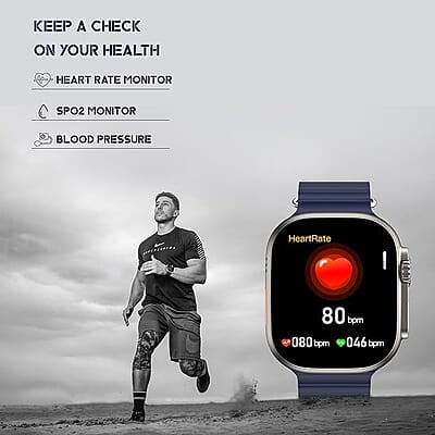 HAMMER Active 2.0 1.95" Display Bluetooth Calling Smart Watch with Metal Body, in-Built Games, Wireless Charging, AOD, 600 NITS Brightness (Blue) HAMMER Active 2.0 1.95" Display Bluetooth Calling Smart Watch with Metal Body, in-Built Games, Wireless Charging, AOD, 600 NITS Brightness (Blue)