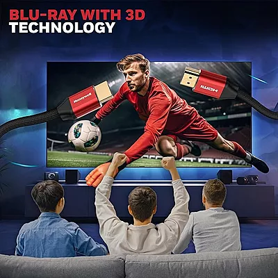 Honeywell HDMI Cable 2.1 with Ethernet, 8k@60Hz, 4K@120Hz UHD Resolution, (9.8ft/3M), 48 GBPS Transmission Ultra High Speed, Dolby DTS, eARC, 3D,Male- Honeywell HDMI Cable 2.1 with Ethernet, 8k@60Hz, 4K@120Hz UHD Resolution, (9.8ft/3M), 48 GBPS Transmission Ultra High Speed, Dolby DTS, eARC, 3D,Male-