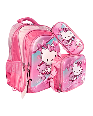 3D cartoon print Cinnamoroll Three Piece Set Schoolbag Large Capacity Melody Lightweight Waterproof Schoolbag Lunch Bag Pencil Case 3 in set 3D cartoon print Cinnamoroll Three Piece Set Schoolbag Large Capacity Melody Lightweight Waterproof Schoolbag Lunch Bag Pencil Case 3 in set