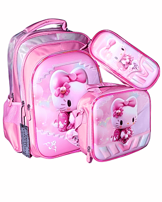 3D Disney print Cinnamoroll Three Piece Set Schoolbag Large Capacity Melody Lightweight Waterproof Schoolbag Lunch Bag Pencil Case 3 in set 3D Disney print Cinnamoroll Three Piece Set Schoolbag Large Capacity Melody Lightweight Waterproof Schoolbag Lunch Bag Pencil Case 3 in set