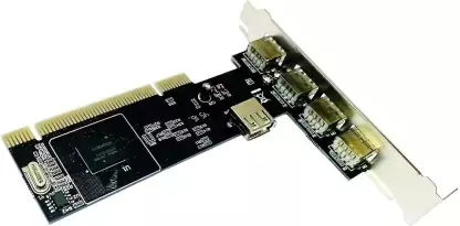 PCI Controller Card High Speed 5 Ports USB 2.0 Hub,Controller Adaptor Module Network Interface Card (Black) PCI Controller Card High Speed 5 Ports USB 2.0 Hub,Controller Adaptor Module Network Interface Card (Black)