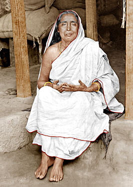 Holy Mother Sri Sarada Devi Photo - Sitting on Veranda