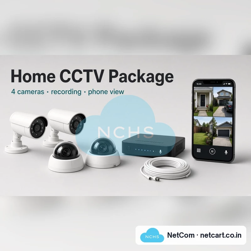 Home Wired CCTV Package (4 cameras)