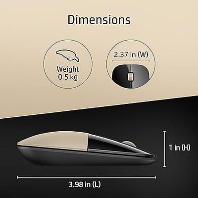 HP Z3700 Wireless Optical Mouse with USB Receiver and 2.4GHz Wireless Connection/ 1200DPI / 16 Months Long Battery Life/Ambidextrous and Slim Design HP Z3700 Wireless Optical Mouse with USB Receiver and 2.4GHz Wireless Connection/ 1200DPI / 16 Months Long Battery Life/Ambidextrous and Slim Design