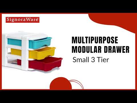Signora ware Multipurpose Modular Drawer Small 3 Tier 6.5 Each Drawer