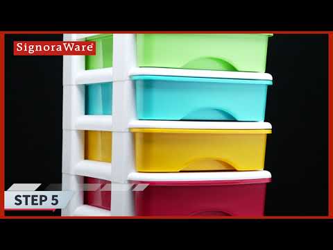 Signora ware Multipurpose Modular Drawer Small 4 Tier 6.5 Each Drawer