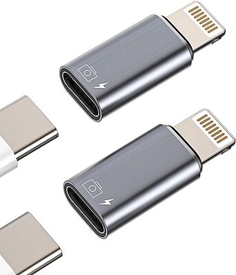 iPhone OTG Adapter – USB-C Female to Lightning Male Converter for Data Sync, Charging, Flash Drive, Camera, Keyboard, Mouse ,Compatible with iPhone 14/13/12/11/XR/X/8/7/SE