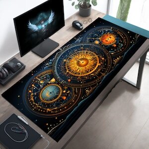 Sublimation Printed Astrology Mousepad, Astrology Desk Mat, Mousepad 300x700x2mm Sublimation Printed Astrology Mousepad, Astrology Desk Mat, Mousepad 300x700x2mm