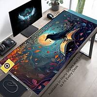 Sublimation Printed Vibrant Crow Desk Decor, Large Desk PadMouse Pad  Size(800mmx300mmx3mm)