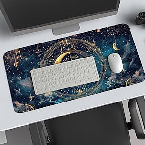 Sublimation Printed Imaginative Desk Pad with Zodiac Artwork, stellar Workspace Decor800mmx300mmx3mm Sublimation Printed Imaginative Desk Pad with Zodiac Artwork, stellar Workspace Decor800mmx300mmx3mm