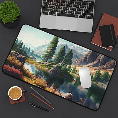 Sublimation Printed Mountain Beauty Desk Mat Cute (600mmx300mmx2mm) Sublimation Printed Mountain Beauty Desk Mat Cute (600mmx300mmx2mm)