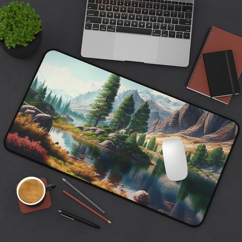 Sublimation Printed Mountain Beauty Desk Mat Cute (600mmx300mmx2mm) Sublimation Printed Mountain Beauty Desk Mat Cute (600mmx300mmx2mm)
