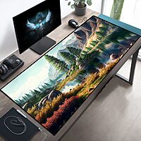 Sublimation Printed Mountain Beauty Desk Mat Cute (600mmx300mmx2mm)
