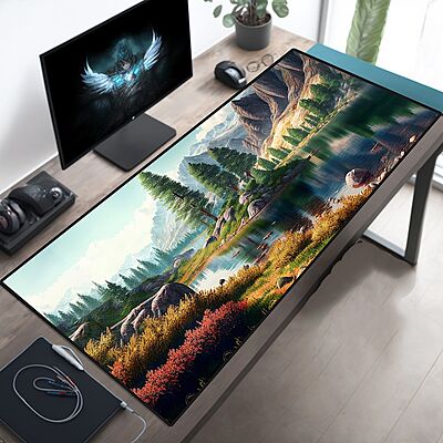 Sublimation Printed Mountain Beauty Desk Mat Cute (600mmx300mmx2mm) Sublimation Printed Mountain Beauty Desk Mat Cute (600mmx300mmx2mm)