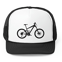 Printed Magic Boy's I Love CYCIL White and Black Colour Cap Half Net Cap Trucker Cap for Unisex Cap